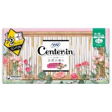 센터 인 컴팩트 1/2 스위트 많은 낮용 날개 달린21.5cm 22장 생리대 슬림, 1개