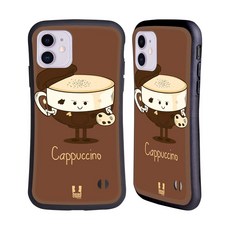 헤드 케이스 애플 폰 11과 호환되는 두유 커피 퍼스널리티 하이브리드 디자인, Cappuccino
