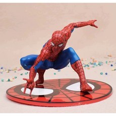 내 차에 인테리어 소품 슈퍼히어로 스파이더맨! 피터 파커 영화 피규어 모형 차량용 악세사리 장식품 어린이집 선물 단체선물 케이크 장식 케이크 피규어, 1개, 레드