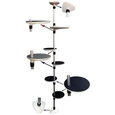 【海夫健康生活館】弘穎 頂天立地 貓跳台 橡膠圓盤 可調整 不鏽鋼管(MK-61), 1個