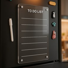 베리본 냉장고 아크릴 투명 자석 보드판, TO DO LIST
