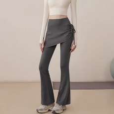 가치스토어 하이웨스트 부츠컷 치마 레깅스 요가 필라테스 힙커버 일체형 밴딩 팬츠