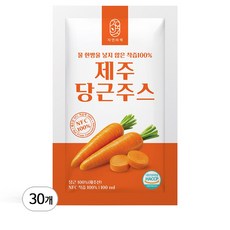 물 한방울넣지 않은 제주 당근 주스 100%착즙, 30개, 100ml