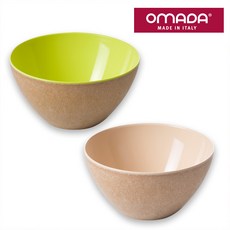 오마다 에코리빙 원형 샐러드 믹싱볼 1.5L, 우드베이지
