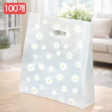데이지 선물용 비닐 쇼핑백, 100개, 데이지 대형