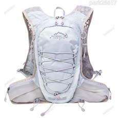 登山背包 騎士背包 戰術背包 旅行背包 戶外運動徒步登山雙肩包騎行露營馬拉鬆越野背包12L雙肩水袋背包, 藍色,背包+2L水袋