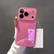 크레용샵 핫핑크 글라스 아이폰케이스