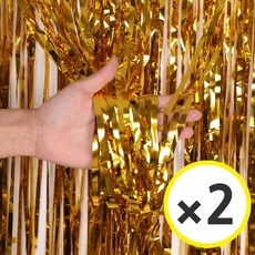 생일파티 용품 파티커튼 42컬러 홀로그램/새틴 무광/파스텔/샤이니 포토존 소품 은박 수술 가랜드 커튼 [에브리띵스마일], 샤이니 골드, 2개