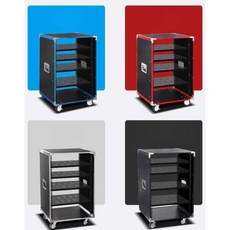 오디오 박스 음향장비 하드 케이스 트롤리 수납함 랙, 1개, 2. 12U (정면 도어 트레이 1개)