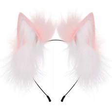 움직이는 고양이귀 머리띠 핑크 액세서리 그레이 할로윈, I. 핑크화이트