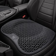 통기성 좋은 차량용 쿨링 젤 시트 쿠션 방석, 1개, 블랙