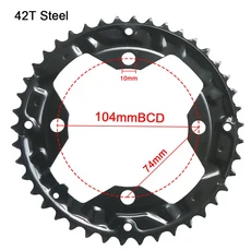 22T24T26T28T32T36T38T42T44T Shimano SRAM 104BCD 64BCD 자전거 크랭크셋 체인 휠 MTB 링 체인링, 42000kg