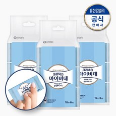 크리넥스 마이비데 클린케어 미니 10매 6입X3개(휴대용 사이즈)