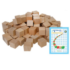 가베가족 원목 쌓기나무 1단계 세트, 원목 색상, 1세트