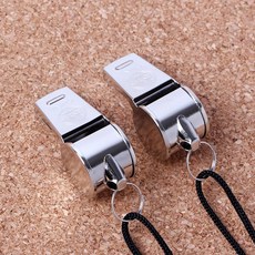 2p 스틸 호루라기 호신용 호루라기, 실버, 1개