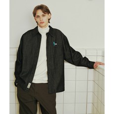 LEE 스티치 포인트 데님 셔츠 블랙 LE2403SH04BK 124156