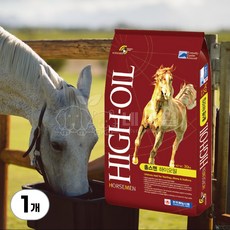 말사료 홀스맨하이오일 육성마 성마 지방함량강화 기호성 영양사료, 1개, 20kg