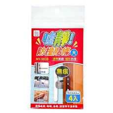 MY-9838 噓靜 無痕透明防撞貼條 BEER BEAR 皮久熊, 1個, MY-9838 噓靜 4入 防撞貼條