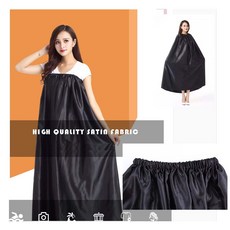 휴대용 야외 탈의 드레스 망토 커버 간이 피팅룸 무대 공연 수영복 교복 환복 탈의실 치마, 블랙, 1개