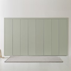 [보루네오] 붙박이장 슬라이딩 여닫이 미닫이 안방 가구 맞춤시공 제작 9자 10자 11자 12자 13자, 07.파스텔여닫이_미스트그린