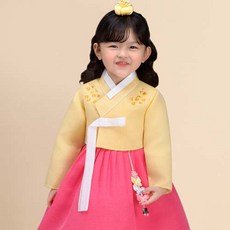 李雪韓服 823 黃色花童韓服套裝