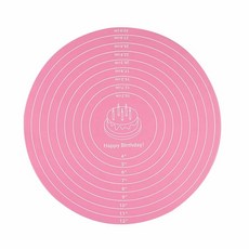 케이크 돌림판 미끄럼방지 매트 베이킹 턴테이블 실리콘, 핑크  직경 30cm 비턴테이블