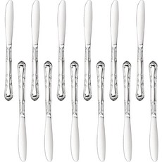 New Star Foodservice 58628 로즈 패턴 18/0 스테인리스 스틸 디너 나이프 21.6cm(8.5인치) 12개 세트