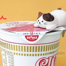 고양이 컵라면 뚜껑 홀더