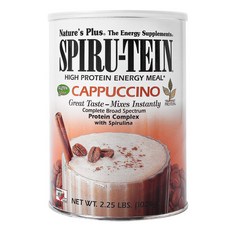 Natures Plus SpiruTane高蛋白能量飲 卡布奇諾味, 1罐, 1024g