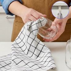 이케아 행주 키친크로스 4P+도어후크 테이블매트 가전덮개, 1개, 블랙패턴