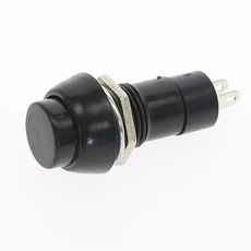 12pcs 2PIN 플라스틱 12mm 래칭/순간 푸시 버튼 스위치 PBS 11A 3A 250V 6 색 벨, 01 Self locking, 01 검정색