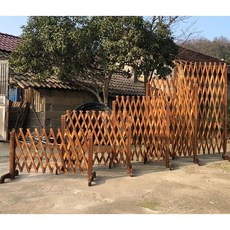 접이식 방부목 펜스 지지대 나무 울타리 정원 테라스, H-80cm, 원목색(스탠드형)
