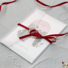 꿀이맘 가로형 반투명 실루엣 봉투 175x125 결혼식청첩장