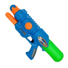兒童水槍玩具，夏日戶外戲水必備，操作簡單，安全耐用, 衝鋒水槍藍色, 1個