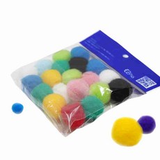 헤이지 뿅뿅이 소포장 칼라솜, 10Ø 하늘