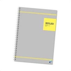 더블에이스프링노트 좌철스프링노트 포인트라인 룰드 B5 그레이 좌철