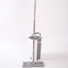 加厚懶人平板拖把組 免手洗乾濕兩用, 白色, 1套