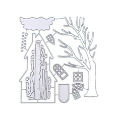 스노우 하우스 성 금속 절단 다이 스텐실 DIY 스크랩북 앨범 종이 카드 템플릿 금형 엠보싱 크래프트 장식
