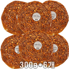 톡이네 땅콩 쟁반 덩어리 엿 땅콩엿 간식 합격 기원 시험 응원, 6개, 300g