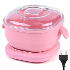 왁스 워머 휴대용 접이식 히터 기계 제모 스파 바디 제모기 포트 400ML 미국 EU, 1) Pink EU Plug, 1개