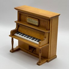 Musicale 直立式鋼琴音樂盒 木質仿真袖珍樂器模型擺件, 千與千尋