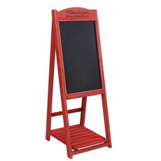 손글씨 메뉴 보드 가게 안내판 거치대 인테리어 스탠딩 홍보, 레드