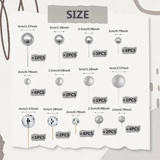 32개 볼 케이크 피크 화려한 모양 토퍼 진주 삽입 생일 파티 웨딩 데코용, 01 32pcs