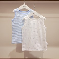 [아가방]강남점*시원한 면 쟈가드 런닝 2장세트/ 런닝만 입어도 너무 귀여워/안심 무형광 면100%