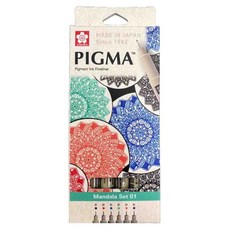 SAKURA PIGMA Manga Set 漫畫套裝組 - 多種筆尖選擇，防水防褪色，專業漫畫創作, 曼陀羅｜XSDK01-MD6A, 1個