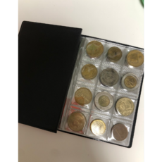 미니 동전 앨범 포켓 소형 장부 코인 케이스 보관 홀더 기념 세계, 2.심플 블랙, 1개