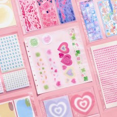 데코포켓 A5 와이드 바인더 리필 양면 yan*09431co, 1 좁은 씰스티커