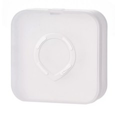 馬卡龍色系粉撲收納盒 粉撲收納 透氣便攜, 1個, 白色