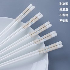 陶瓷筷子 中式家用防滑骨瓷餐具 耐熱, 1個, 時光漫步【十雙裝】
