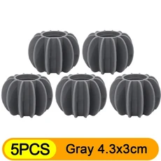 20/1pcs 실리콘 세탁 공 재사용 가능한 엉킴 방지 옷 청소 얼룩 제거 와인딩 헤어 캐처 도구, 04 5PCS-Gray(L)